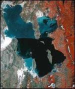 Foto de satelite sobre Salt Lake Utah USA